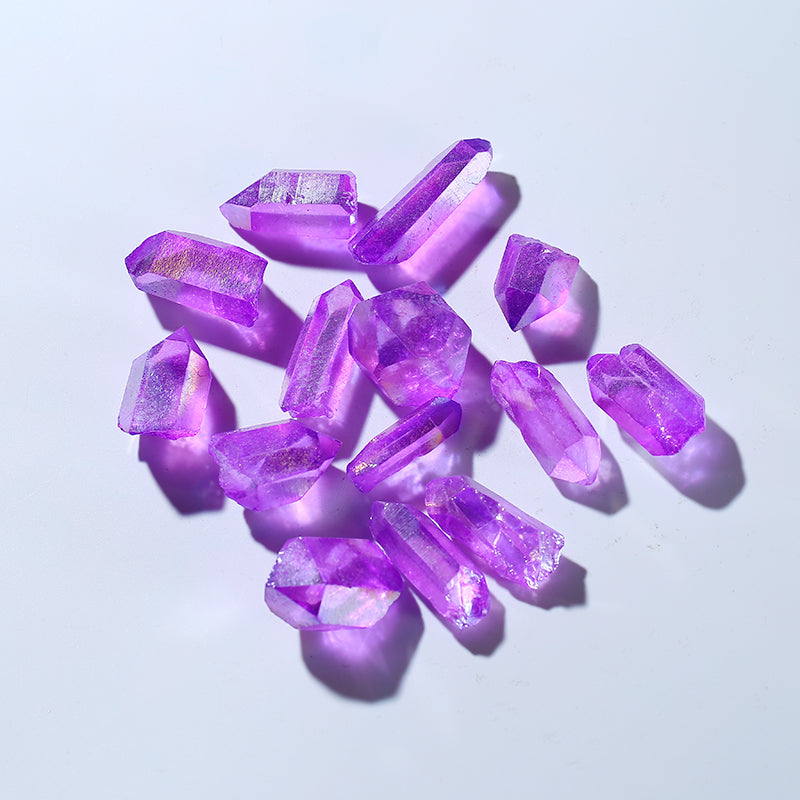 Natural Big Size Purple Aura Quartz Mineral Angel Crystal Points for Pendant