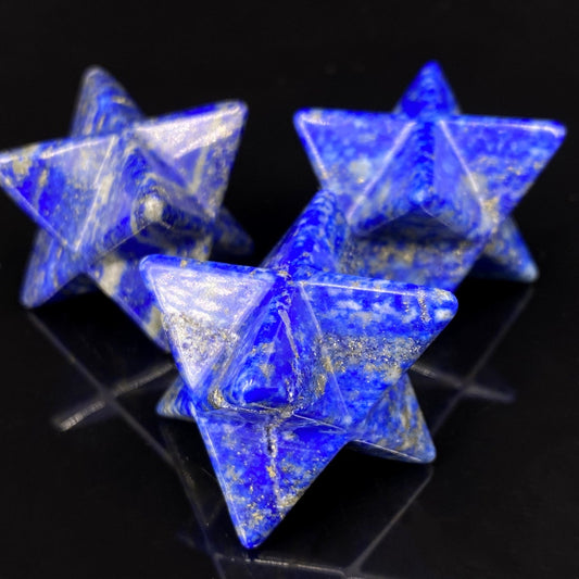 1pc Lapis lazuli jasper Merkaba star, sacred geometry star,