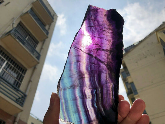 460G Natural multicolor fluorite crystal original stone specimens