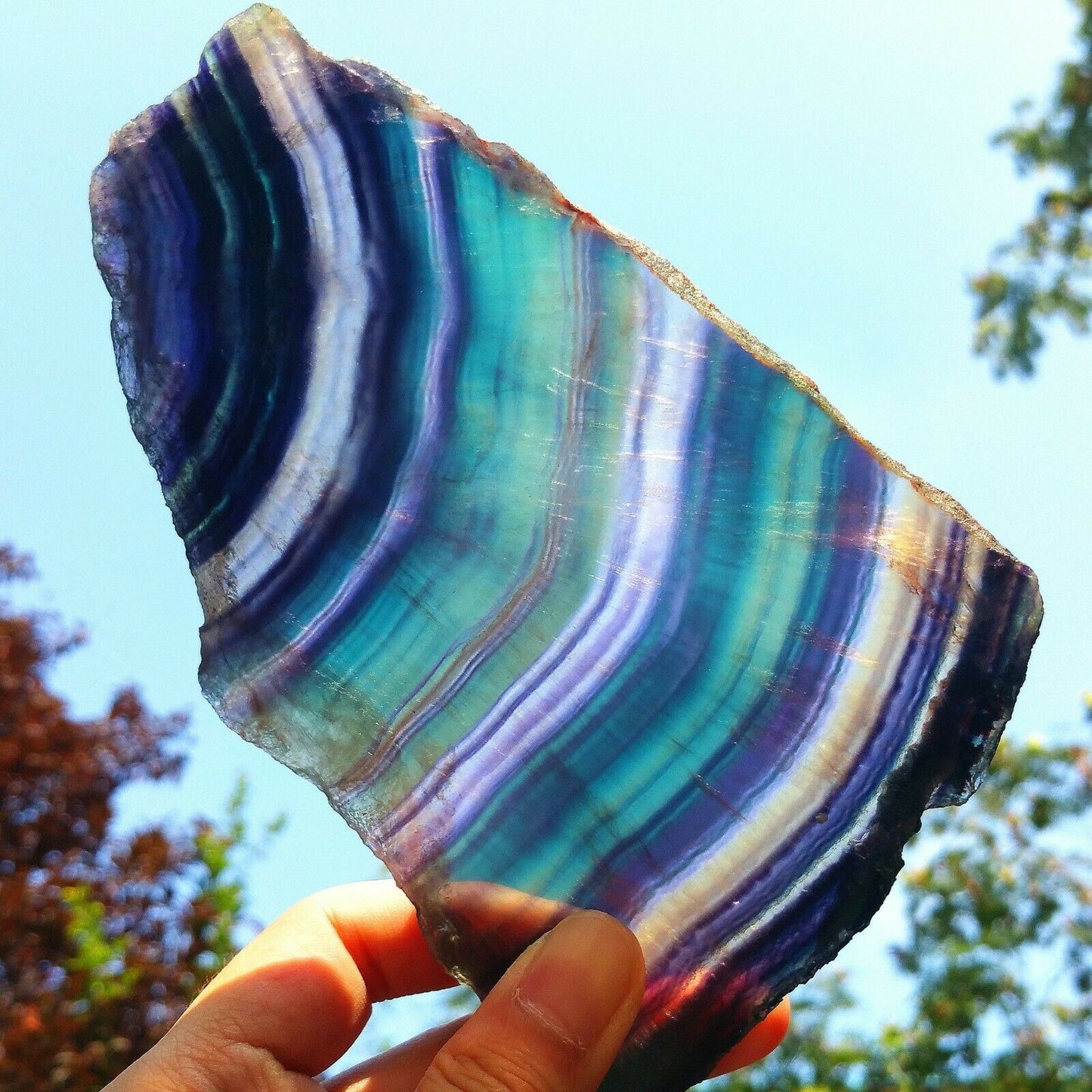 389G Natural multicolor fluorite crystal original stone specimens