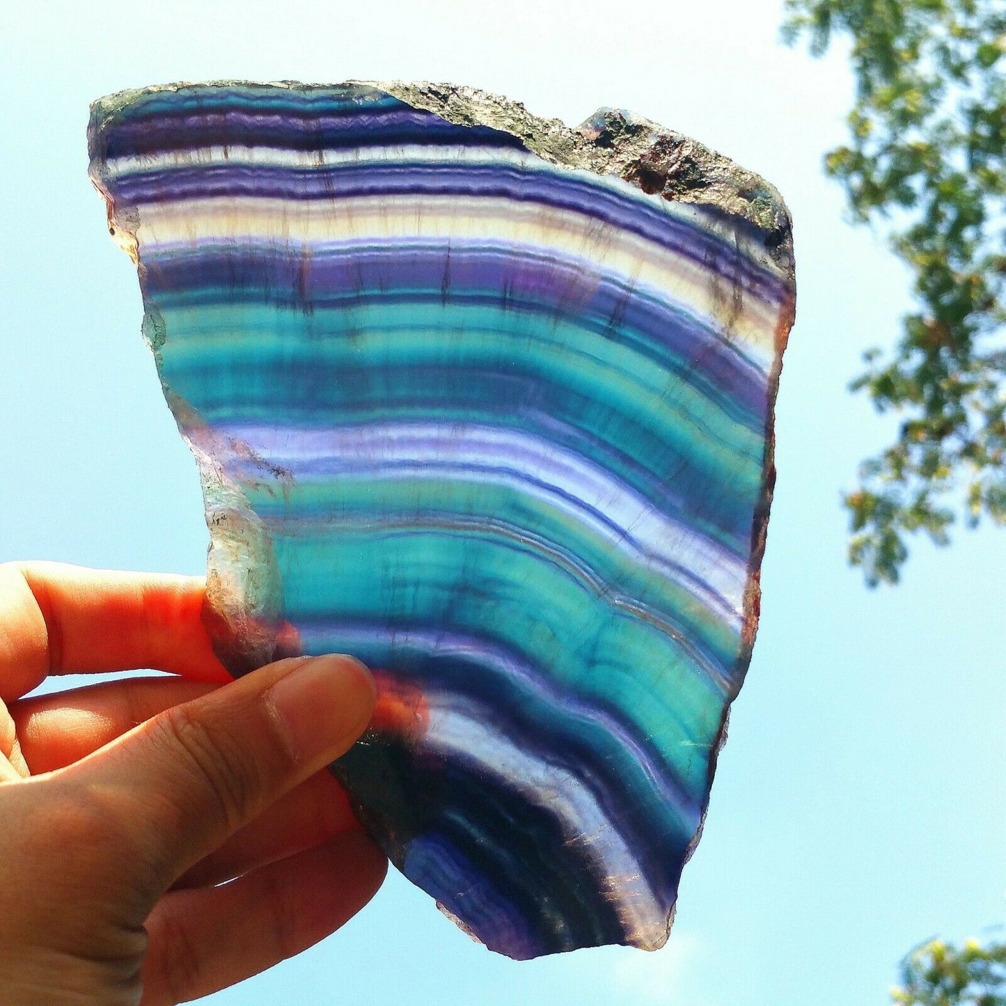 389G Natural multicolor fluorite crystal original stone specimens