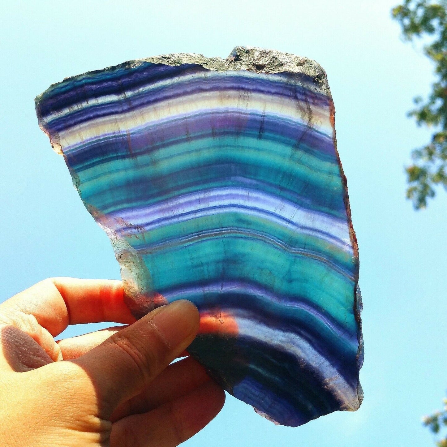 389G Natural multicolor fluorite crystal original stone specimens