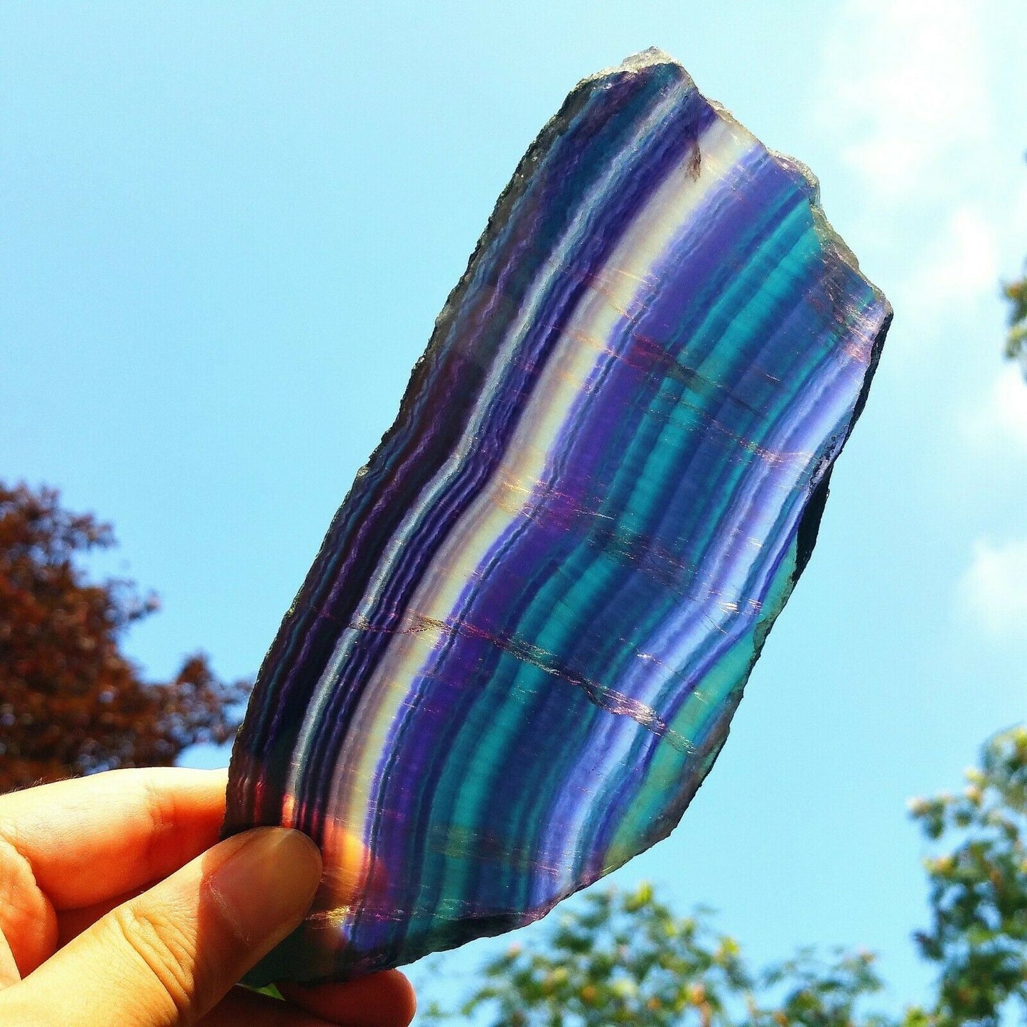 275G Natural multicolor fluorite crystal original stone specimens