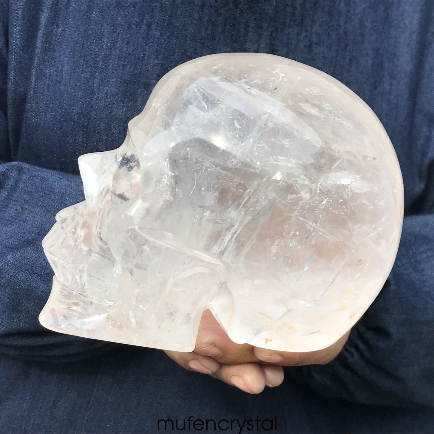 NaturalWhite crystalstone Crystal Skull Carved Skull Reiki Healing