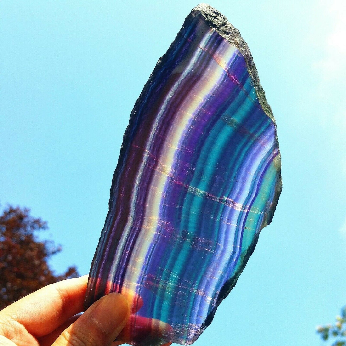 275G Natural multicolor fluorite crystal original stone specimens