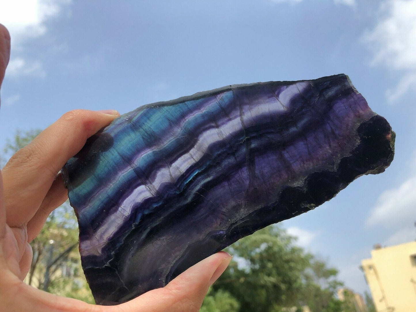 460G Natural multicolor fluorite crystal original stone specimens